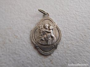 Antiguidades: Medalla antigua de plata San José